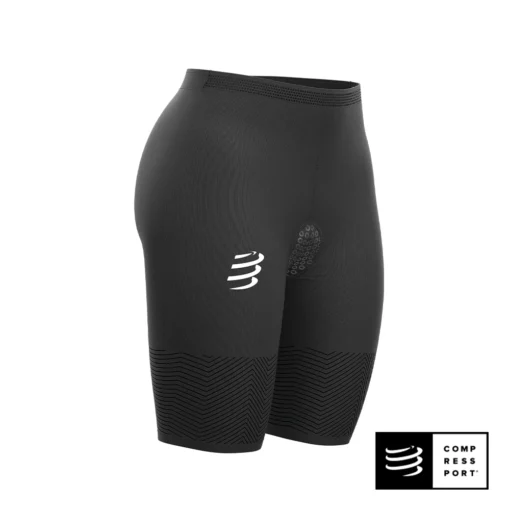 Calza de Triatlón Compressport Tri Under Control Short Mujer Negra