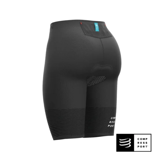 Calza de Triatlón Compressport Tri Under Control Short Mujer Negra - Imagen 2