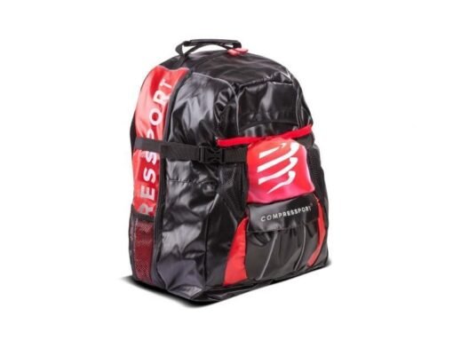 Mochila Deportiva de Viaje Compressport Negro Rojo