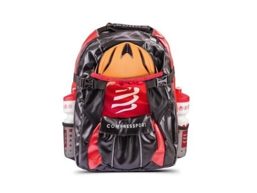 Mochila Deportiva de Viaje Compressport Negro Rojo - Imagen 2