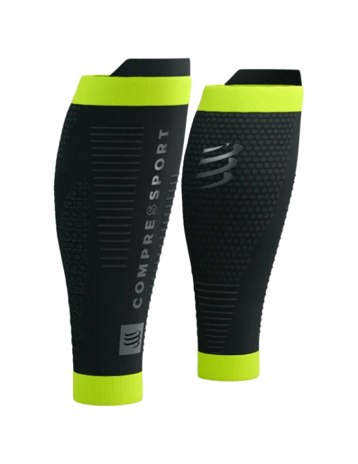 Gemeleras de Running Compressport R2 3.0 Flash Negro/Amarillo Flúor