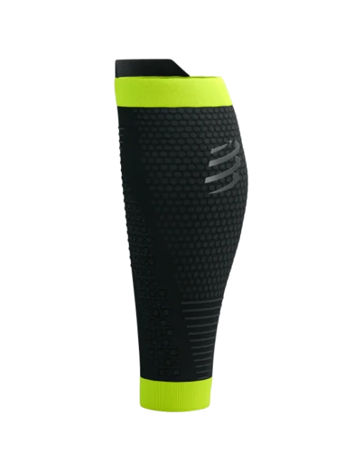 Gemeleras de Running Compressport R2 3.0 Flash Negro/Amarillo Flúor - Imagen 2