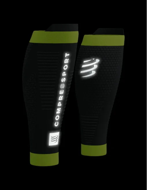 Gemeleras de Running Compressport R2 3.0 Flash Negro/Amarillo Flúor - Imagen 3