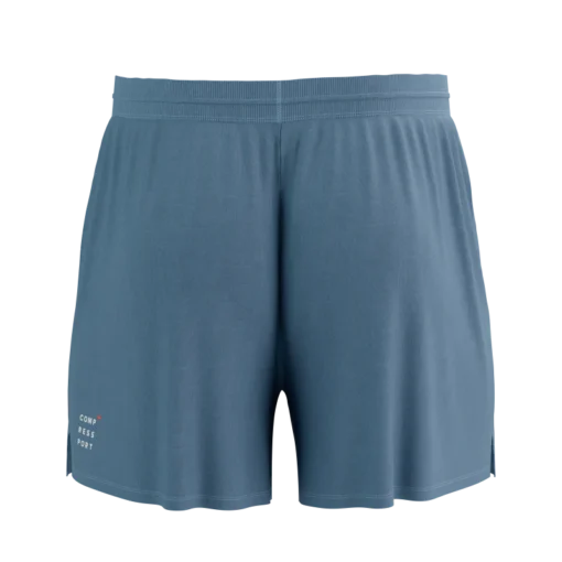 Short de Running Compressport Performance Hombre Faded Denim - Imagen 4