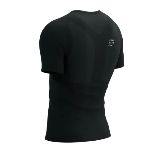 Camiseta de Running Compressport Performance Hombre Negro/Blanco - Imagen 2