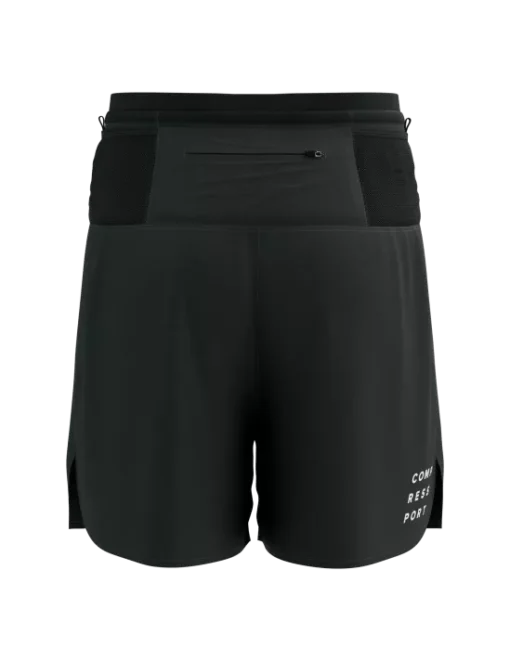 Short Trail Racing 2-In-1 Short M Black - Hombre - Compressport - Imagen 2