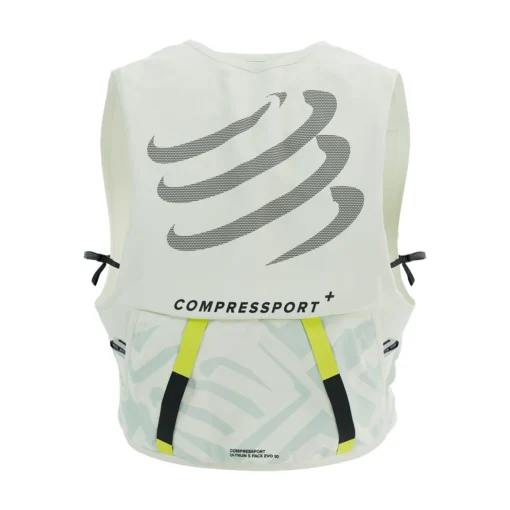 Chaleco de Trail Running Compressport UltRun S Pack Evo 10 Negro/Amarillo Flúor - Imagen 3