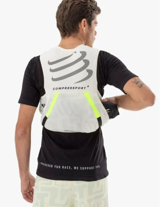 Chaleco de Trail Running Compressport UltRun S Pack Evo 10 Negro/Amarillo Flúor - Imagen 6