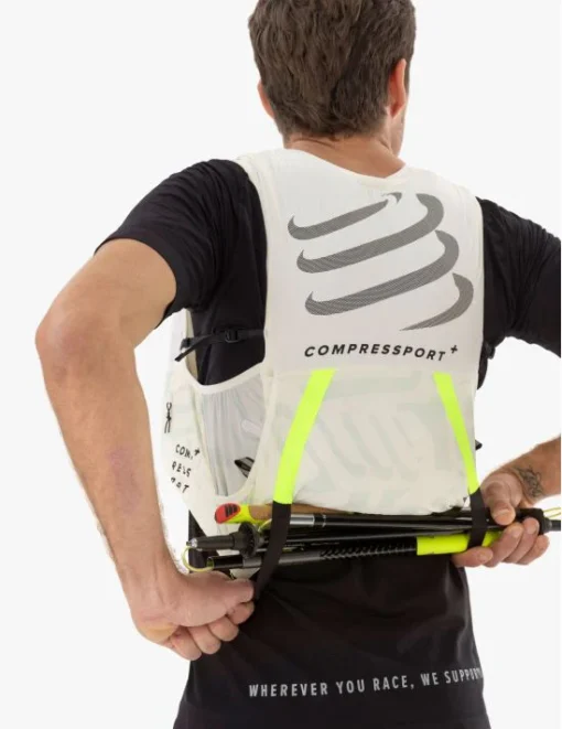 Chaleco de Trail Running Compressport UltRun S Pack Evo 10 Negro/Amarillo Flúor - Imagen 7