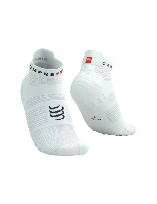 Calcetines Pro Racing Socks RUN LOW v4.0 White/ Black - Compressport