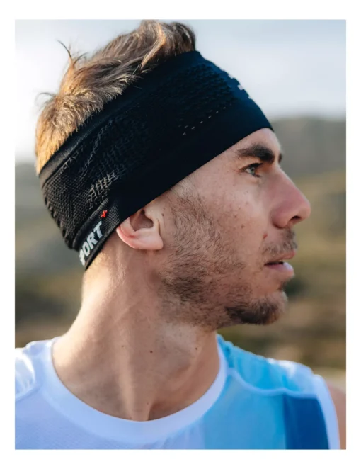 Headband Deportivo On/Off Compressport Unisex Negro - Imagen 4