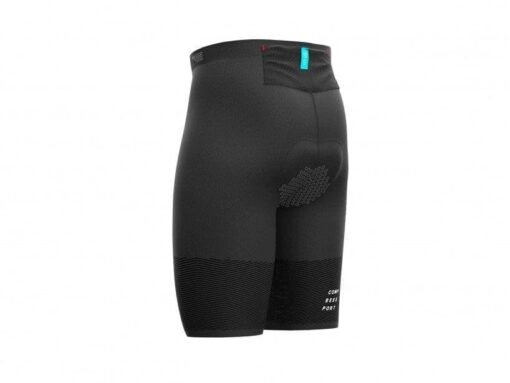 Calza Corta de Triatlón Under Control Hombre Compressport Negra - Imagen 2