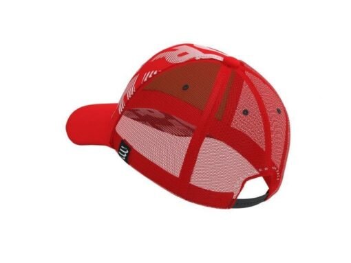 Gorro de Running Trucker Compressport Rojo Blanco - Imagen 2