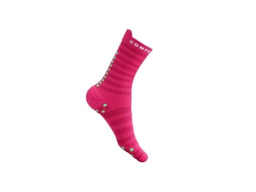 Calcetines de Running Largos Ultraligeros Pro Racing V4.0 Compressport Rosados - Imagen 3