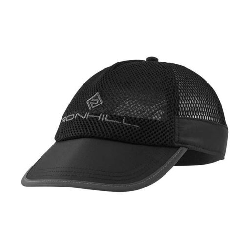 Gorra de Running Tribe Negra/Blanco Brillante Ronhill