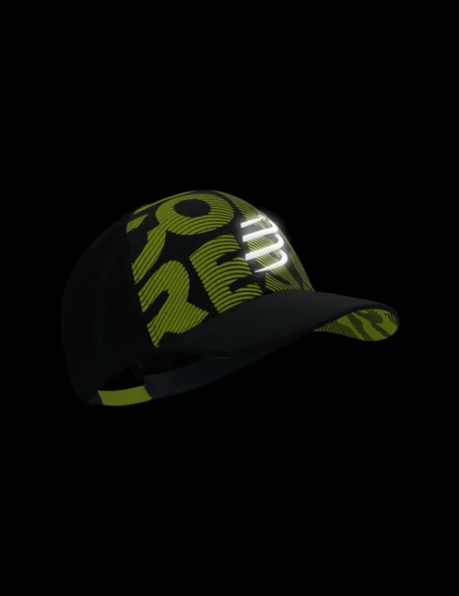 Gorro de Running Trucker Flash - Black/Fluo Yellow Compressport - Imagen 3